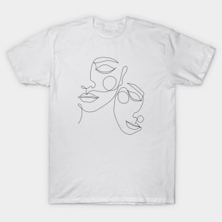 female couple face T-Shirt